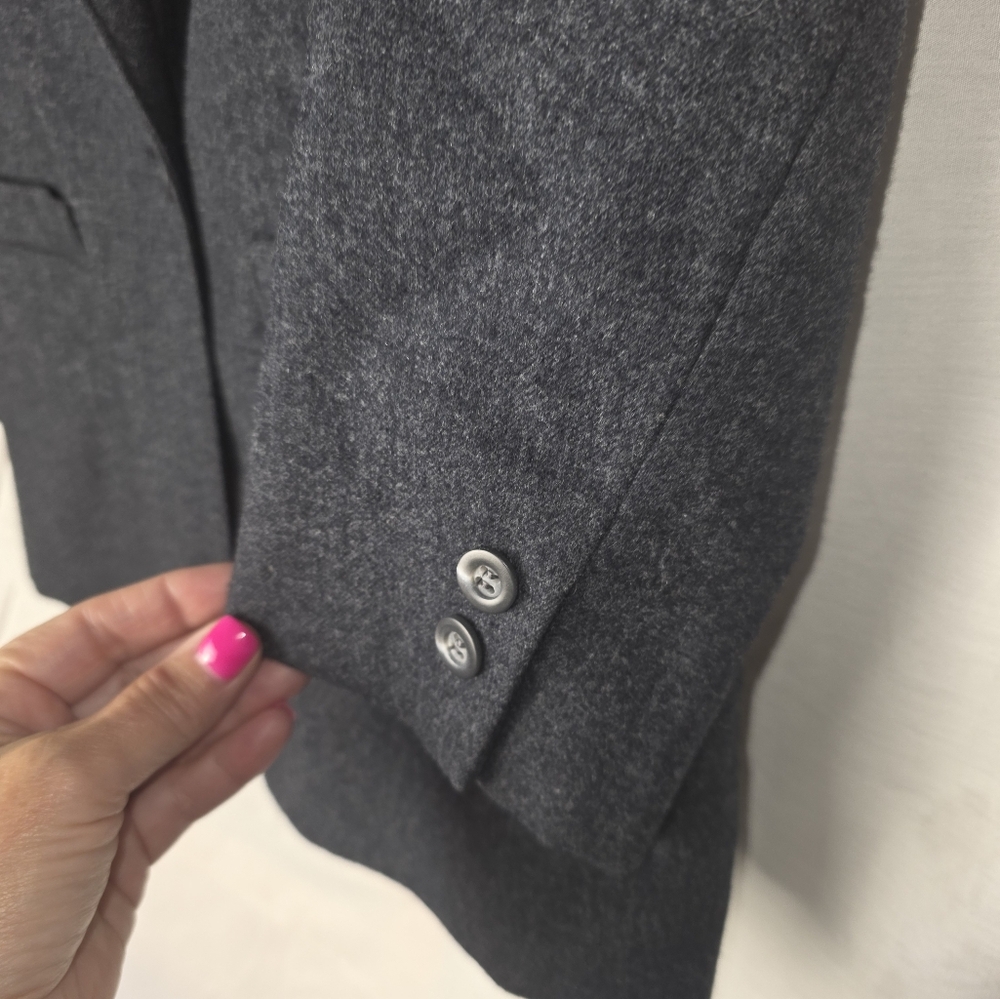 Women's Pendleton Gray One Button 100% Virgin Woo… - image 6